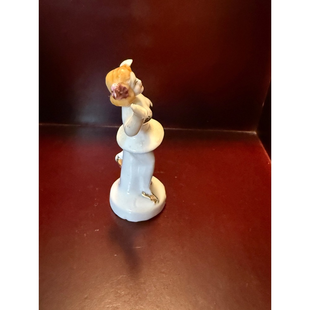 Vintage Hand‎ Painted Porcelain Ballerina Figurine Gold Gilt Miniature Dancer - Picture 3 of 10